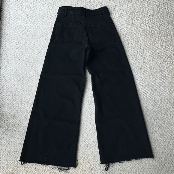 Zara Marine (Sailor) Straight High Waisted Jeans Black 0 - Picture 8 of 11
